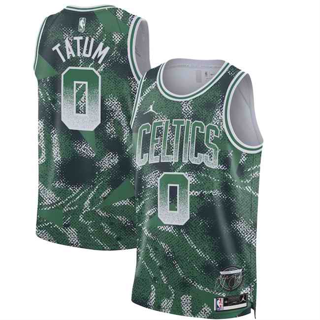 Men's Boston Celtics #0 Jayson Tatum Green 2025 Select Series Swingman Stitched Basketball Jersey