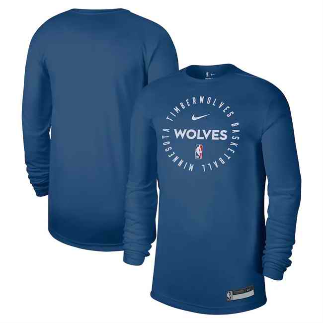 Men's Minnesota Timberwolves Blue 2024/25 Legend On-Court Practice Long Sleeve T-Shirt