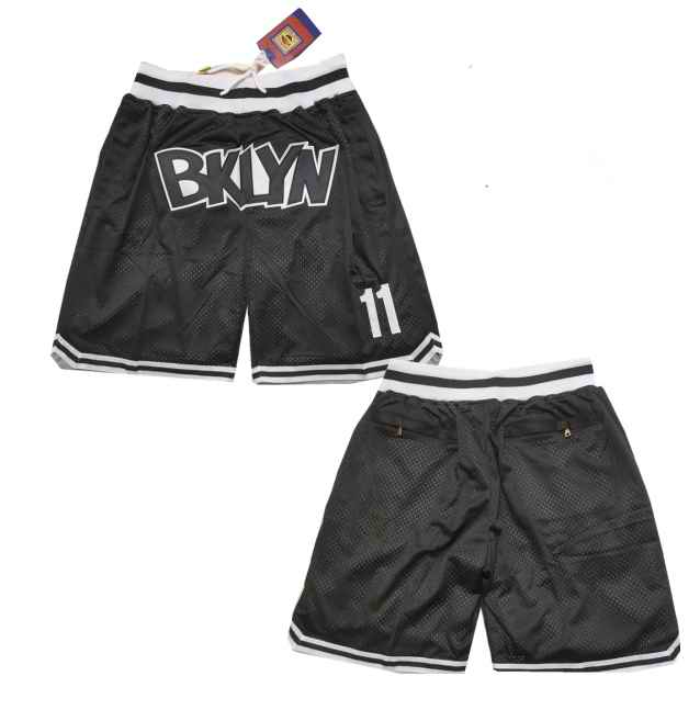 Men's Brooklyn Nets Black Shorts (Run Small)