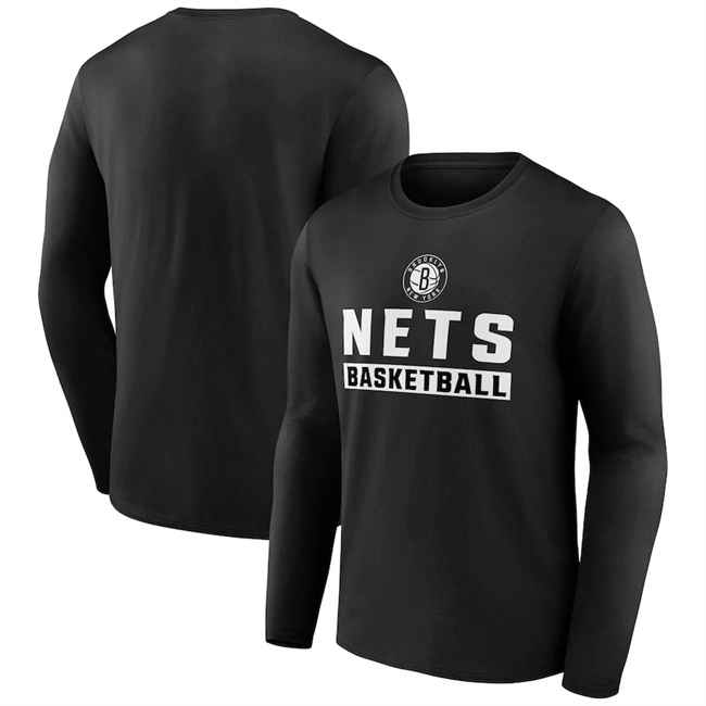 Men's Brooklyn Nets Black Let's Go Long Sleeve T-Shirt