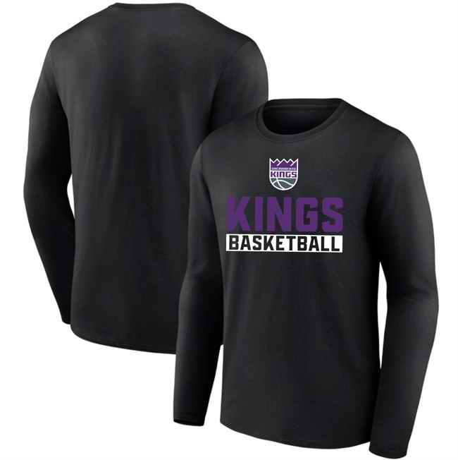 Men's Sacramento Kings Black 2025 Let's Go Long Sleeve T-Shirt