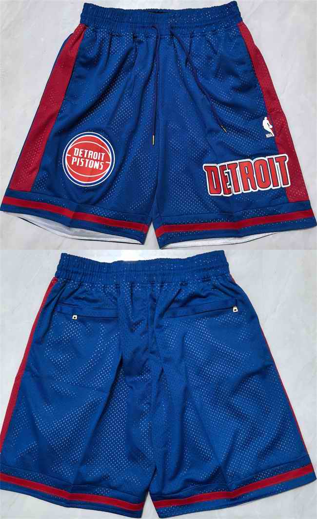 Men's Detroit Pistons Blue Shorts (Run Small)