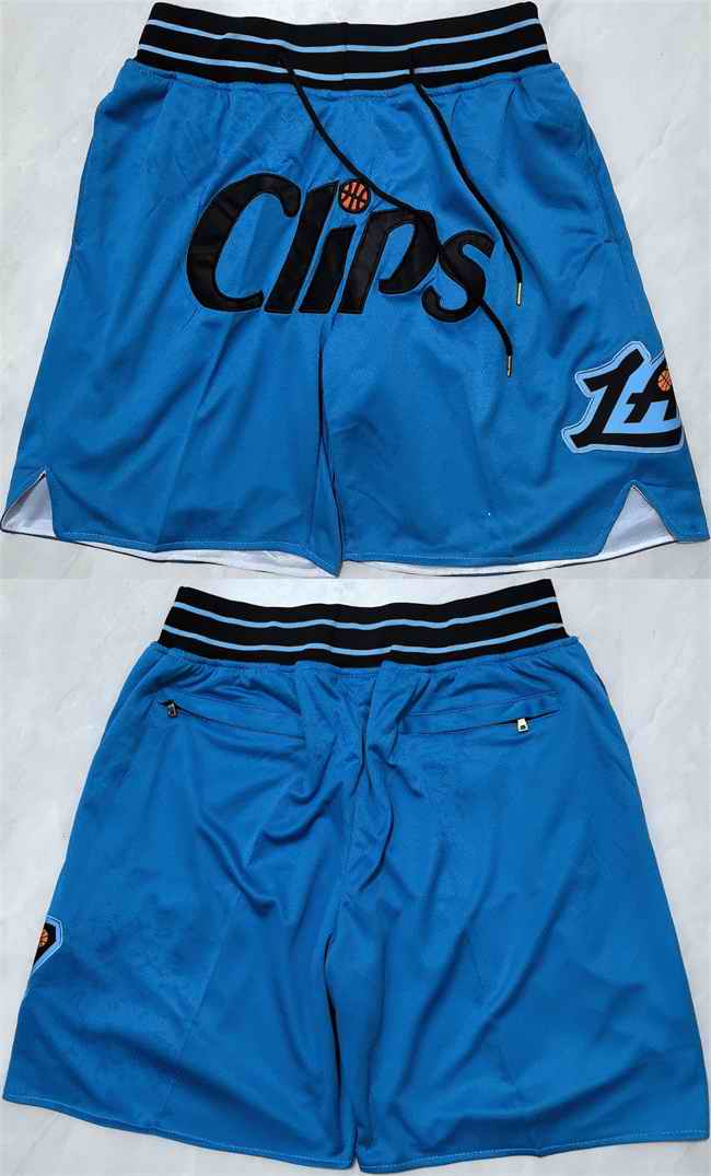 Men's Los Angeles Clippers Blue Shorts (Run Small)