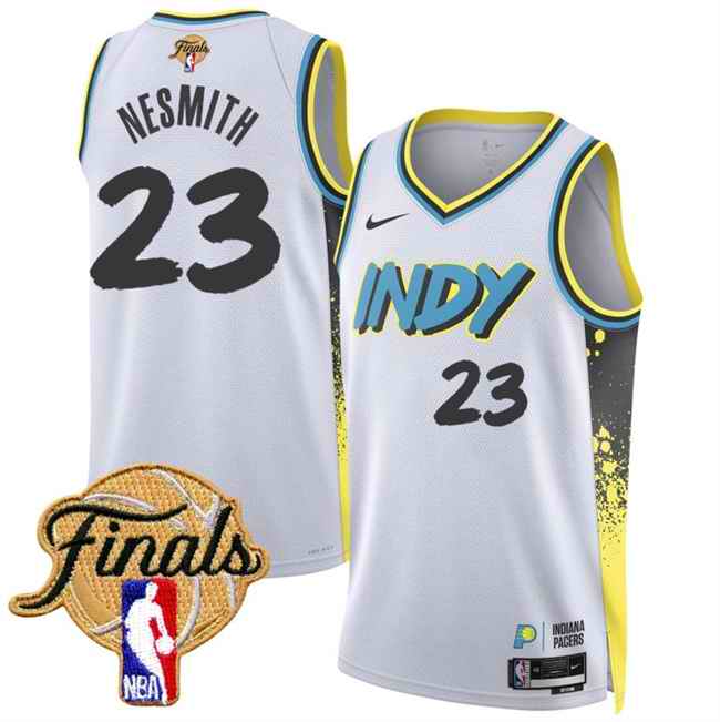 Men's Indiana Pacers #23 Aaron Nesmith White 2024/25 City Edition  Stitched Basketball Jersey