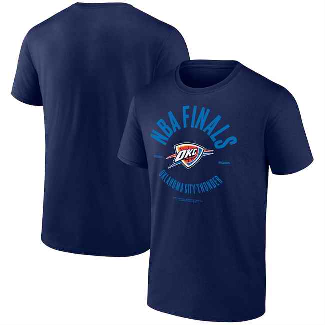 Men's Oklahoma City Thunder Navy 2025 NBA Finals Charging Foul T-Shirt