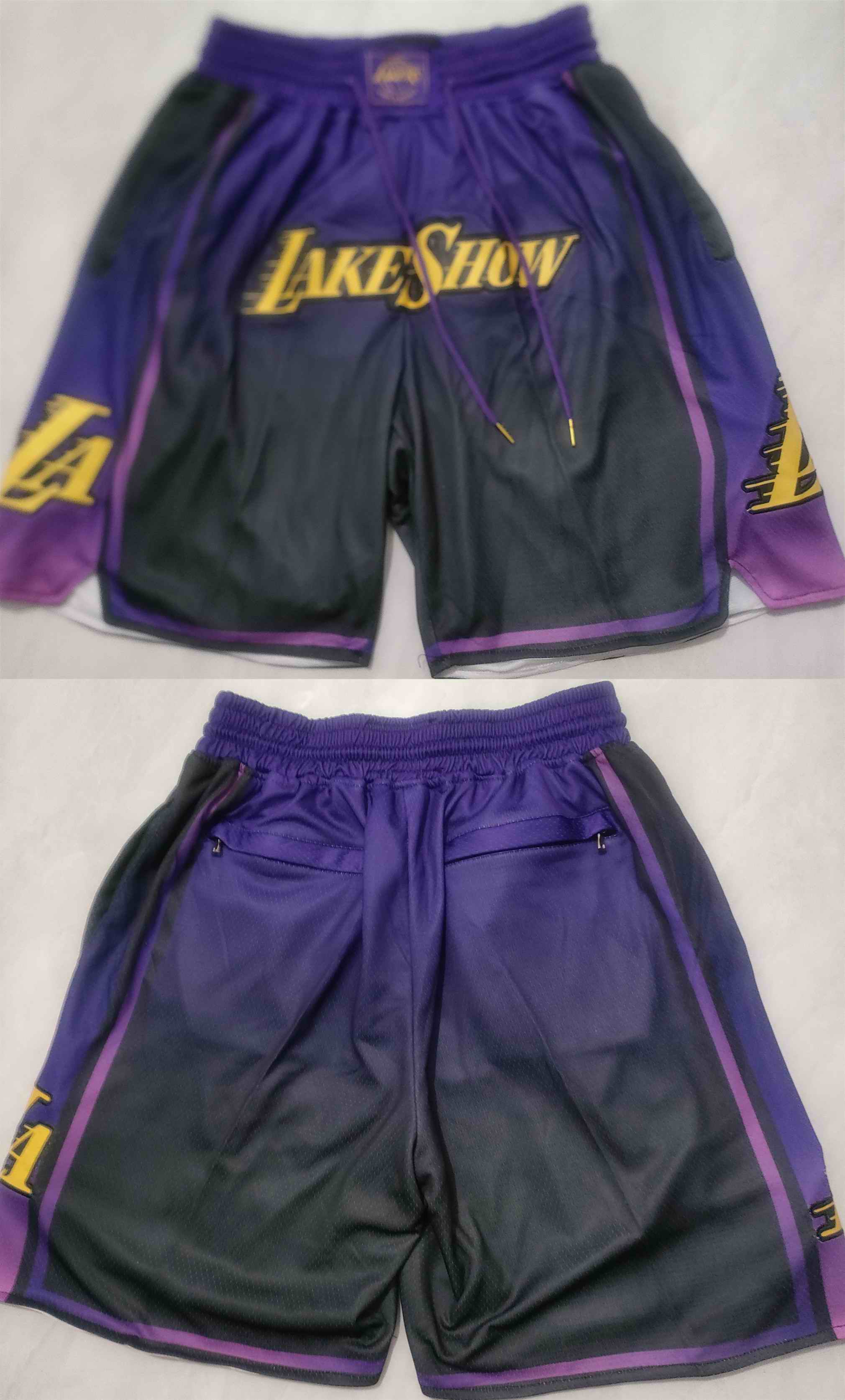 Men's Los Angeles Lakers Purple/Black 2025 City Edition Shorts (Run Small)