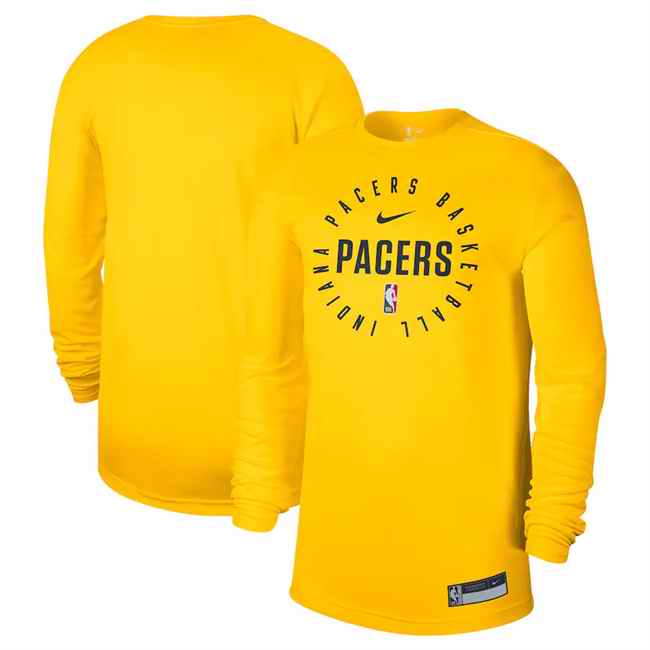Men's Indiana Pacers Gold 2024/25 Legend On-Court Practice Long Sleeve T-Shirt