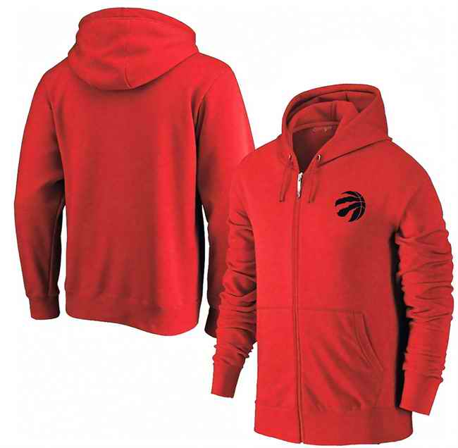 Men's Toronto Raptors Red Primary Logo Full-Zip Hoodie