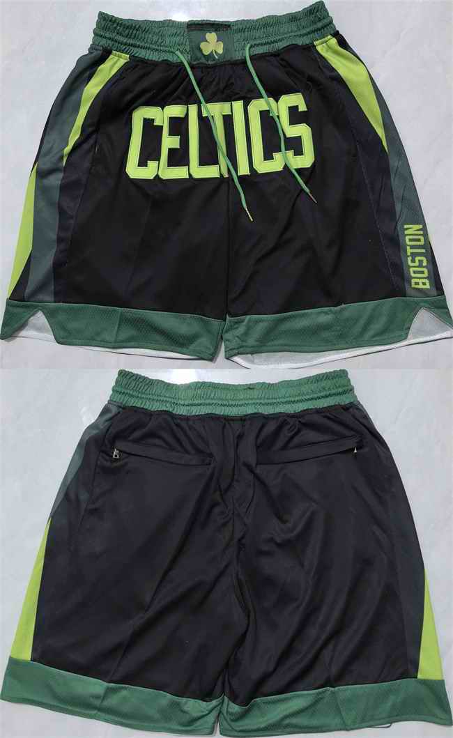 Men's Boston Celtics Black Shorts (Run Small)