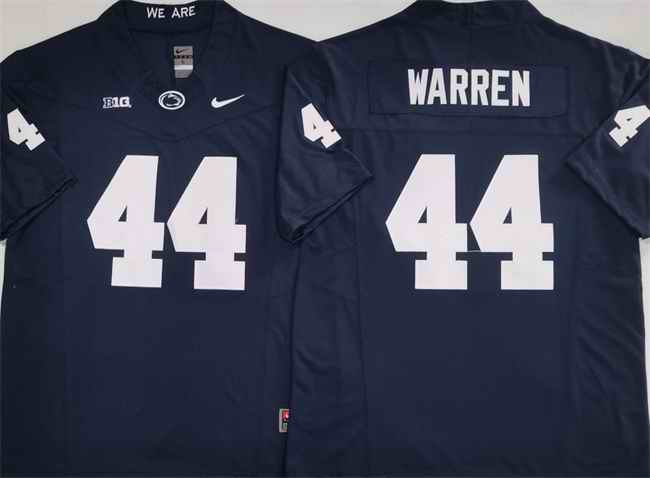 Men's Penn State Nittany Lions #44 Davis Warren Navy 2024 F.U.S.E. With Name Stitched Jersey