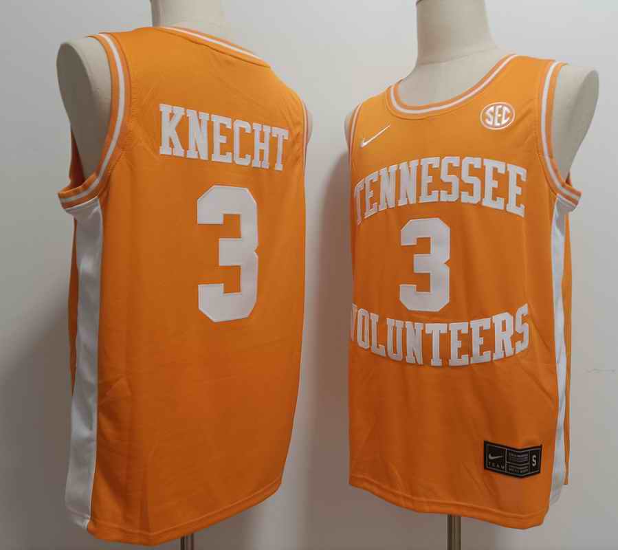 Men's Tennessee Volunteers #3 Dalton Knecht Orange Stitched Jersey