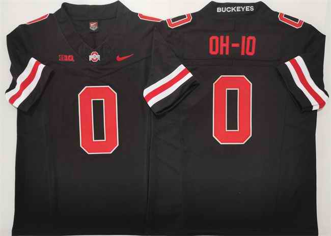 Men's Ohio State Buckeyes #0 OH-IO Black F.U.S.E. Limited Stitched Jersey
