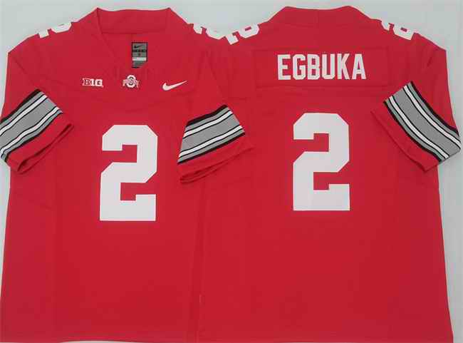 Men's Ohio State Buckeyes #2 Emeka Egbuka Red 2025 F.U.S.E. Limited Stitched Jersey