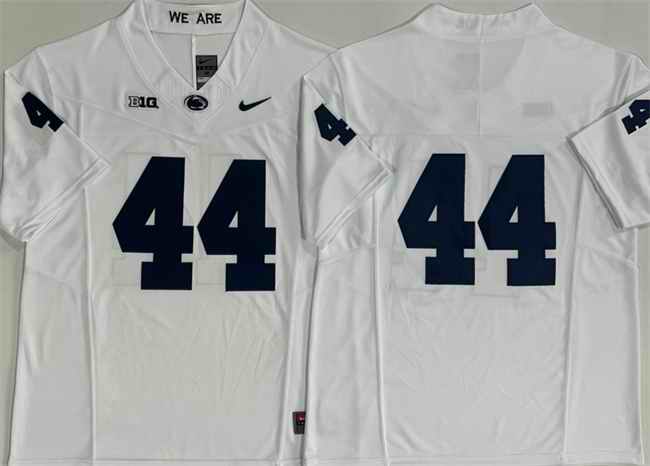 Men's Penn State Nittany Lions #44 Davis Warren White 2024 F.U.S.E. No Name Stitched Jersey