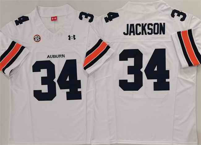 Men's Auburn Tigers #34 Bo Jackson White 2024 F.U.S.E. Limited Stitched Jersey