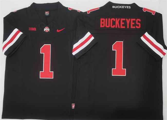 Men's Ohio State Buckeyes #1 Buckeyes Black 2025 F.U.S.E. Limited Stitched Jersey