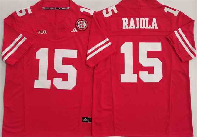 Men's Nebraska Cornhuskers #15 Dylan Raiola Red F.U.S.E. With Patch Vapor Limited Stitched Football Jersey