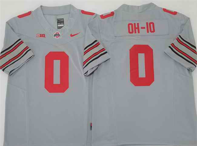 Men's Ohio State Buckeyes #0 OH-IO Grey 2025 F.U.S.E. Limited Stitched Jersey