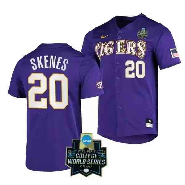 Men's LSU Tigers Active Player Custom Purple With Patch Limited Stitched Jersey
