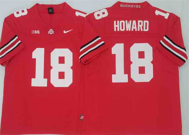 Men's Ohio State Buckeyes #18 Will Howard Red 2025 F.U.S.E. Limited Stitched Jersey