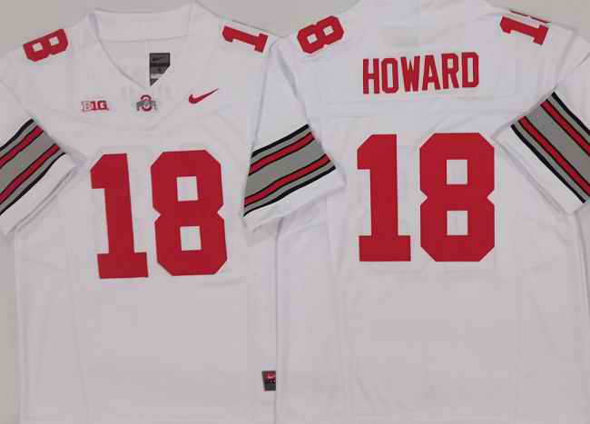 Men's Ohio State Buckeyes #18 Will Howard White 2025 F.U.S.E. Limited Stitched Jersey