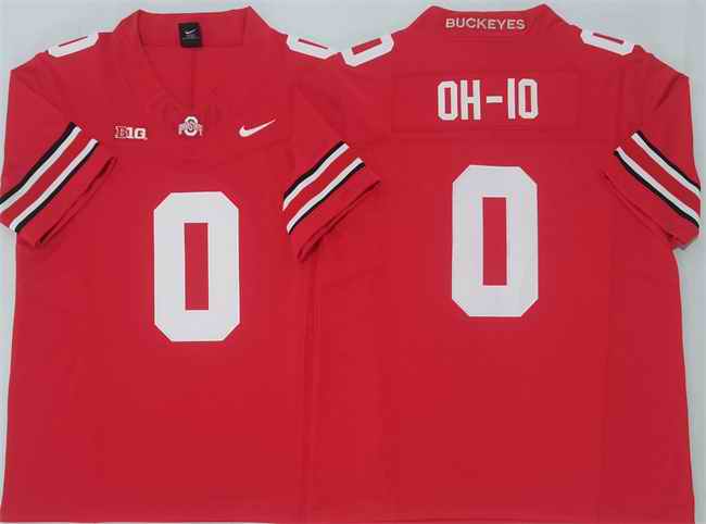 Men's Ohio State Buckeyes #0 OH-IO Red F.U.S.E. Limited Stitched Jersey