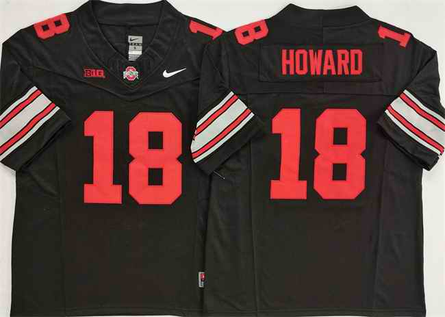 Men's Ohio State Buckeyes #18 Will Howard Black 2025 F.U.S.E. Limited Stitched Jersey