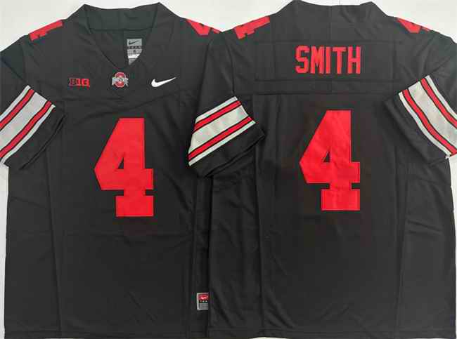 Men's Ohio State Buckeyes #4 Jeremiah Smith Black 2025 F.U.S.E. Limited Stitched Jersey