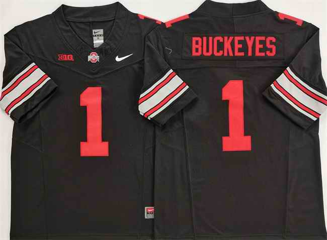 Men's Ohio State Buckeyes #1 Buckeyes Black 2025 F.U.S.E. Limited Stitched Jersey