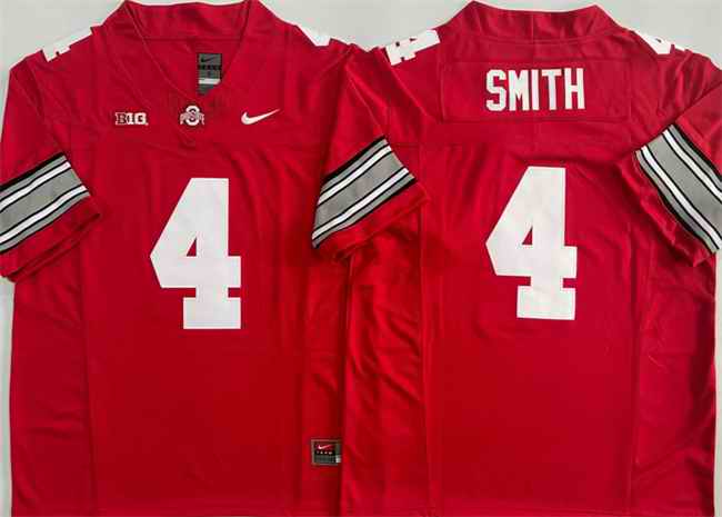Men's Ohio State Buckeyes #4 Jeremiah Smith Red 2025 F.U.S.E. Limited Stitched Jersey