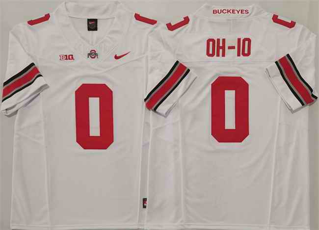 Men's Ohio State Buckeyes #0 OH-IO White 2025 F.U.S.E. Limited Stitched Jersey