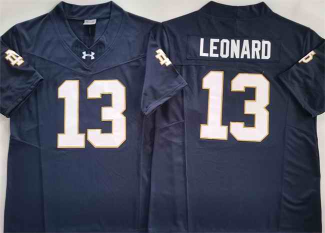 Men's Notre Dame Fighting Irish #13 Riley Leonard Navy 2024 F.U.S.E. Limited Stitched Jersey