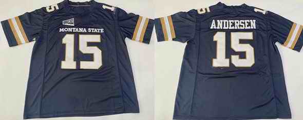Men's Montana State Bobcats ACTIVE PLAYER Custom Navy College Stitched Football Jersey