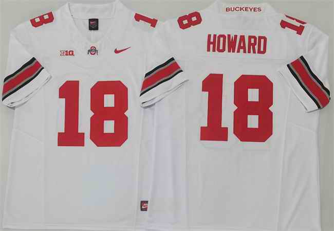 Men's Ohio State Buckeyes #18 Will Howard White 2025 F.U.S.E. Limited Stitched Jersey