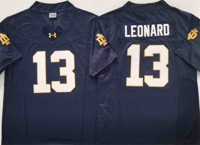 Men's Notre Dame Fighting Irish #13 Riley Leonard Navy 2025 F.U.S.E. Limited Stitched Jersey