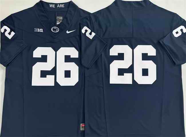 Men's Penn State Nittany Lions #26 Saquon Barkley Navy 2024 F.U.S.E. No Name Stitched Jersey