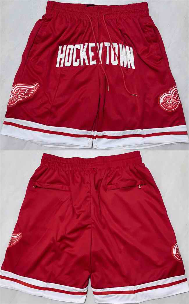 Men's Detroit Red Wings Red Shorts (Run Small)