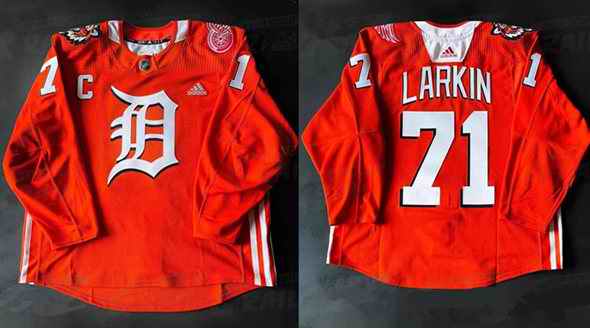 Men's Detroit Tigers/Red Wings Crossover Limited Edition Stitched Hockey Jersey