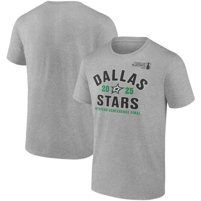 Men's Dallas Stars Heather Gray 2025 Stanley Cup Playoffs Eastern Conference Final Contender T-Shirt