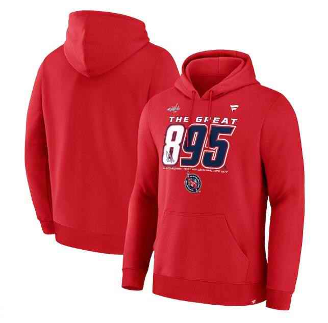Men's Washington Capitals Red All-Time Leading Goal Scorer The Great 895 Pullover Hoodie
