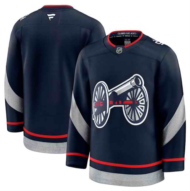 Men's Columbus Blue Jackets Blank Navy 2024-25 Stitched Hockey Jersey