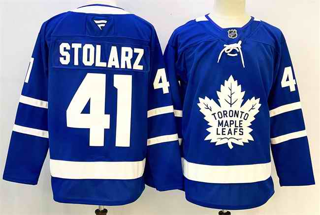 Men's Toronto Maple Leafs #41 Anthony Stolarz Blue 2024-25 Stitched Hockey Jersey