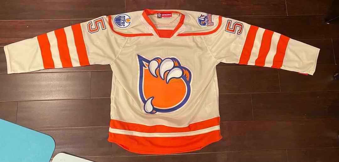 Men's Bakersfield Condors Custom Cream Stitched Hockey Jersey
