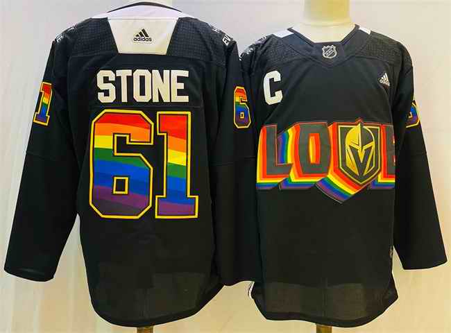 Men's Vegas Golden Knights #61 Mark Stone Black 2024-25 Stitched Hockey Jersey