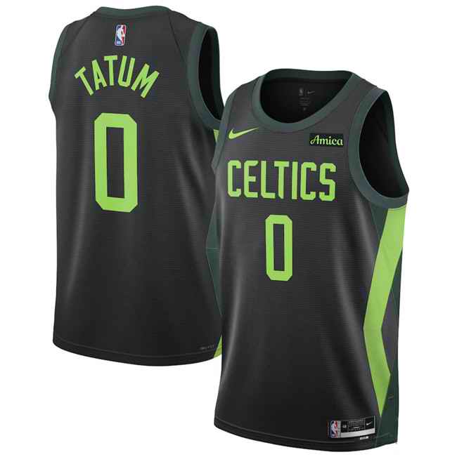 Women's Boston Celtics #0 Jayson Tatum Black 2024/25 City Edition Stitched Basketball Jersey(Run Small)