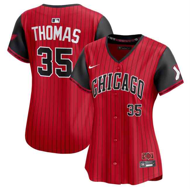 Women's Chicago White Sox ACTIVE PLAYER Custom Red/Black 2025 City Connect Limited Stitched Baseball Jersey(Run Small)