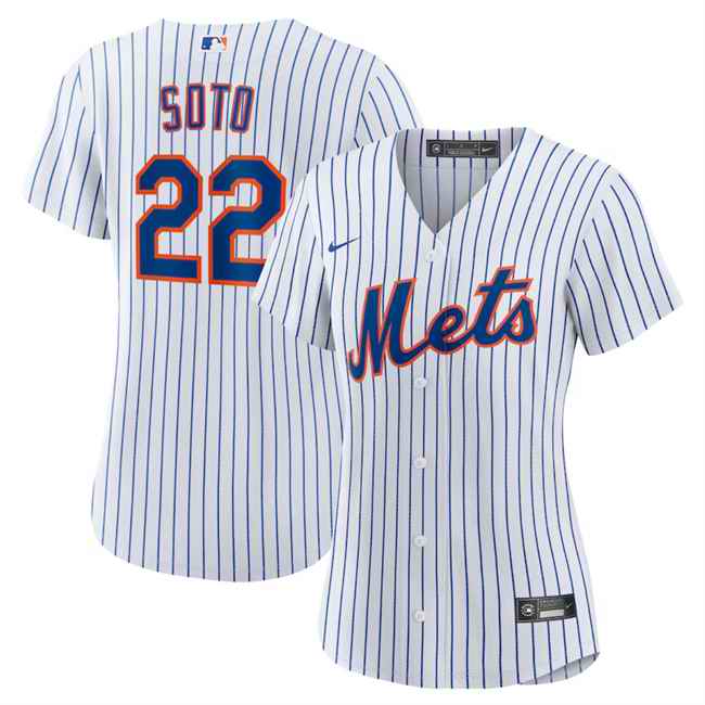 Women's New York Mets #22 Juan Soto White Cool Base Stitched Baseball Jersey(Run Small)