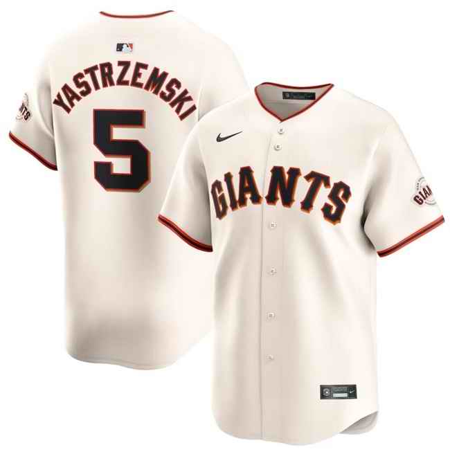 Women's San Francisco Giants #5 Mike Yastrzemski Cream 2024 Limited Stitched Baseball Jersey(Run Small)