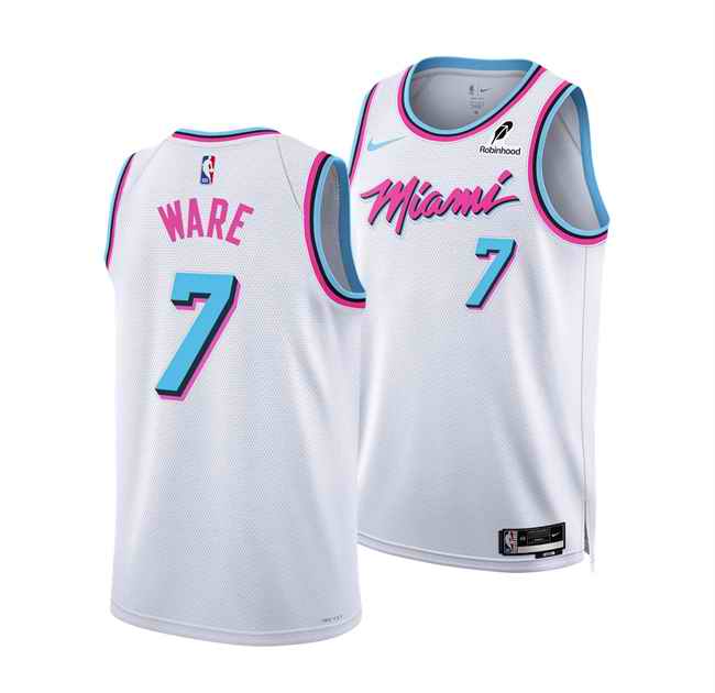 Women's Miami Heat #7 Kel'el Ware White 2024/25 City Edition Stitched Basketball Jersey(Run Small)
