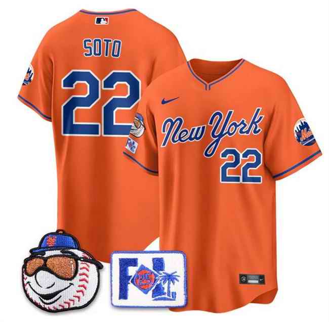 Women's New York Mets #22 Juan Soto Orange 2025 Spring Training Stitched Baseball Jersey(Run Small)